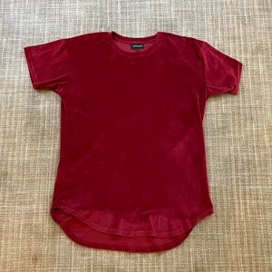 Velvet short sleeve shirt